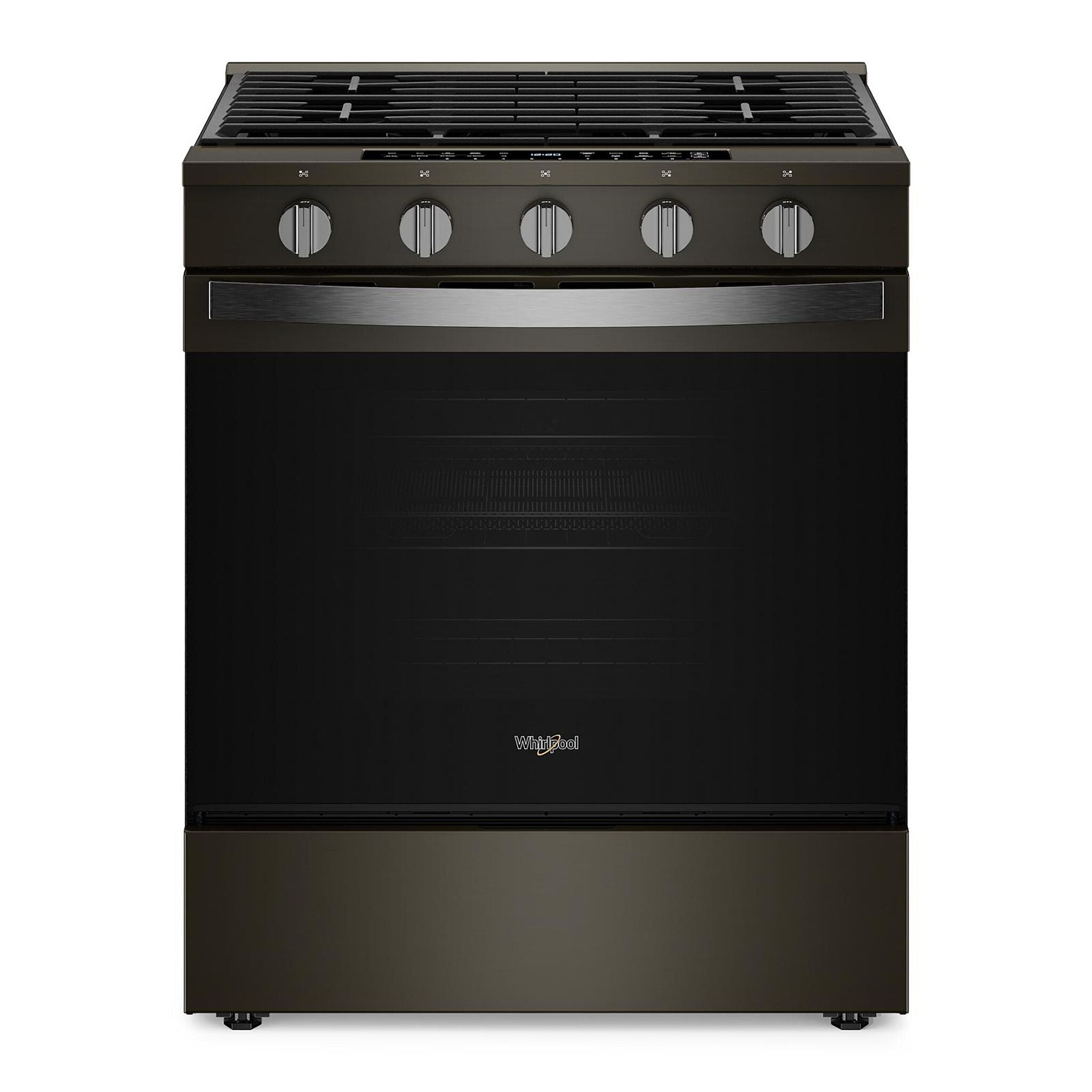 Whirlpool Black-on-Stainless Slide-In Gas Range (5 Cu.Ft.)- WSGS7530RV