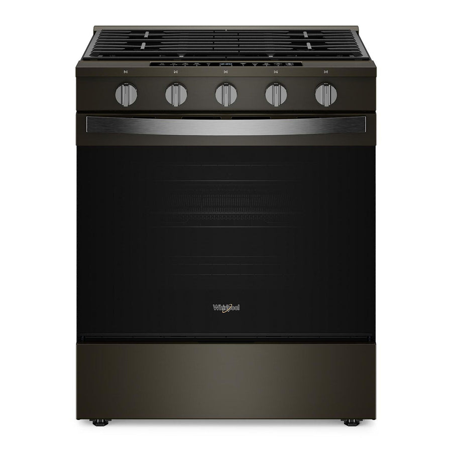 Whirlpool Black-on-Stainless Slide-In Gas Range (5 Cu.Ft.)- WSGS7530RV