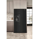 Whirlpool 36" 28.7 Cu. Ft. Black Side-by-Side Refrigerator - WRSF5536RB