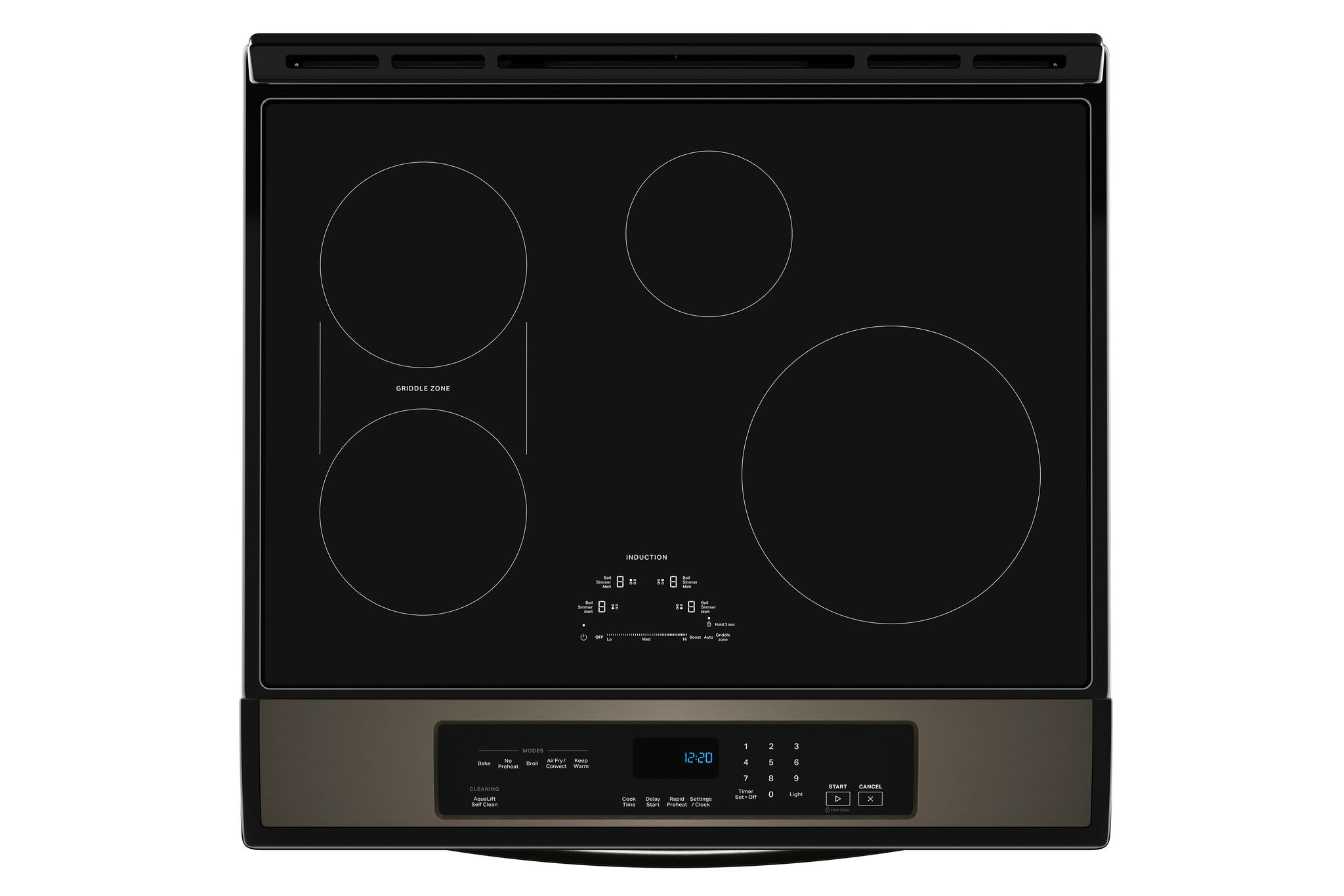 Whirlpool Black on Stainless 30" Induction Range (6.40 Cu Ft) - WSIS5030RV