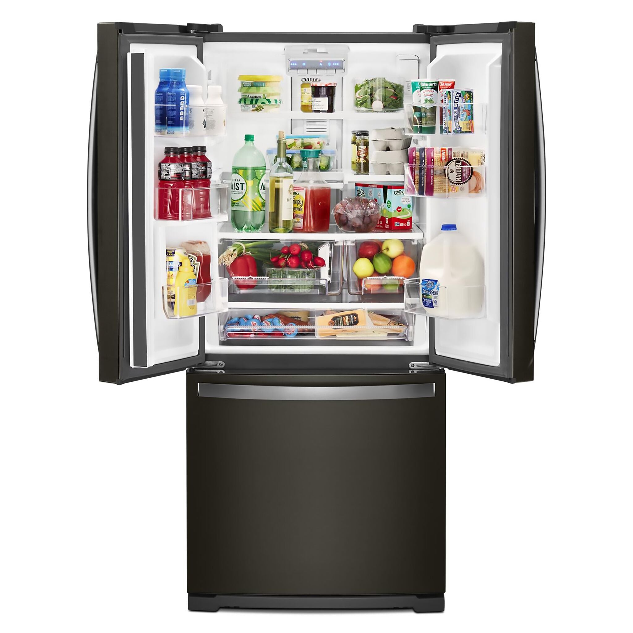 Whirlpool 29.5" 20 Cu. Ft. Black Stainless Steel French Door Refrigerator- WRF560SMHV