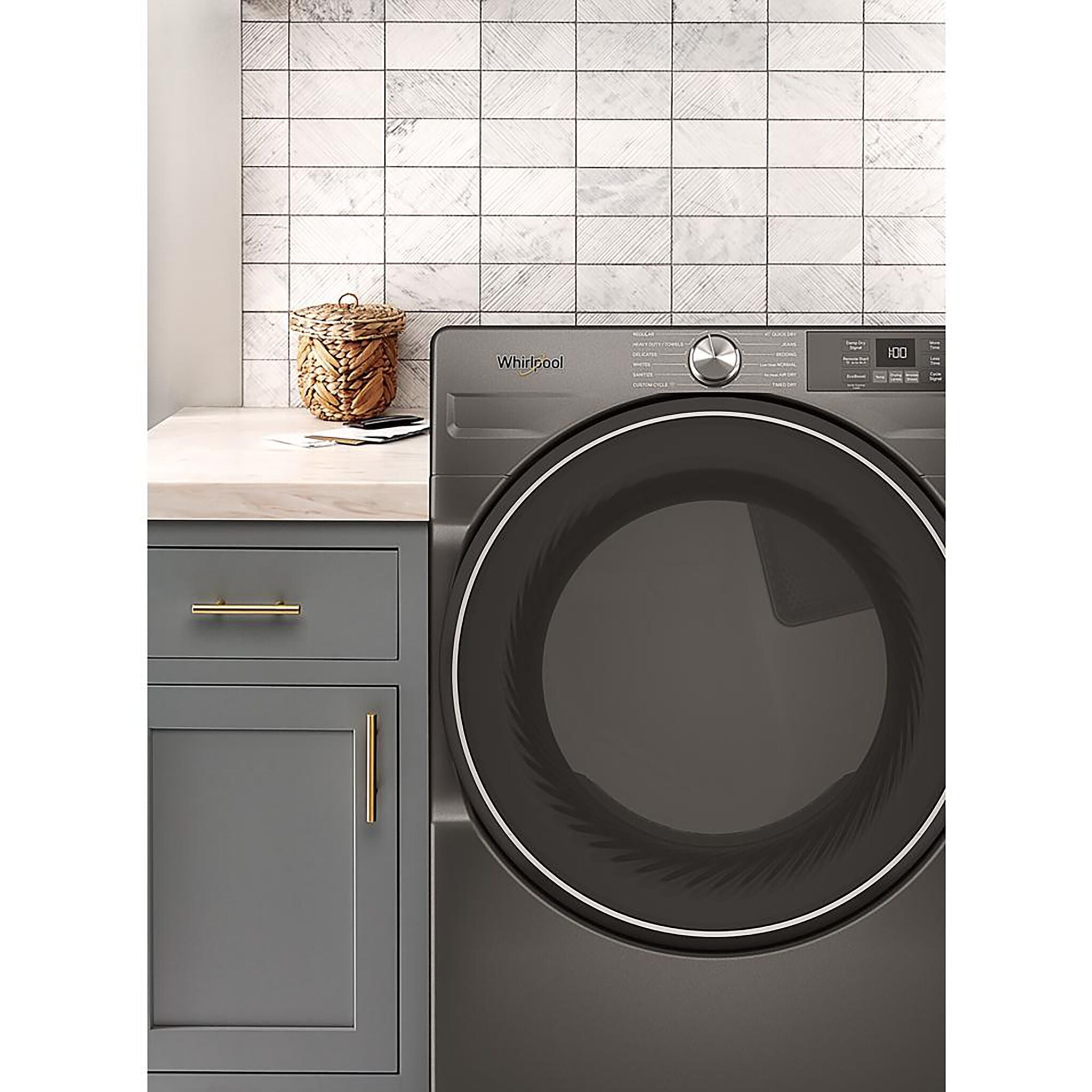 Whirlpool Volcano Black Gas Dryer with Wrinkle Shield™ (7.4 Cu.Ft.) - WGD5720RU