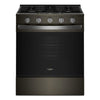Whirlpool Cuisinière au gaz 5,0 pi³ encastrable à convection noir sur acier inoxydable WSGS5030SV