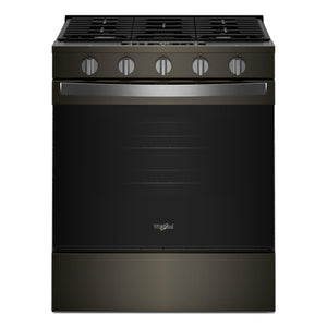 Whirlpool Cuisinière au gaz 5,0 pi³ encastrable à convection noir sur acier inoxydable WSGS5030SV