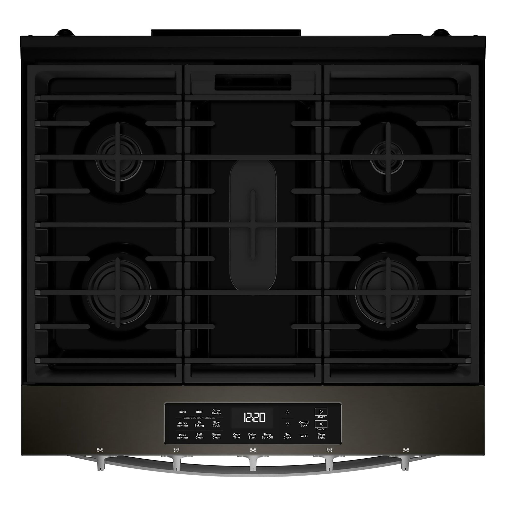 Whirlpool Black-on-Stainless Slide-In Gas Convection Range (5 cu.ft.) - WSGS5030SV