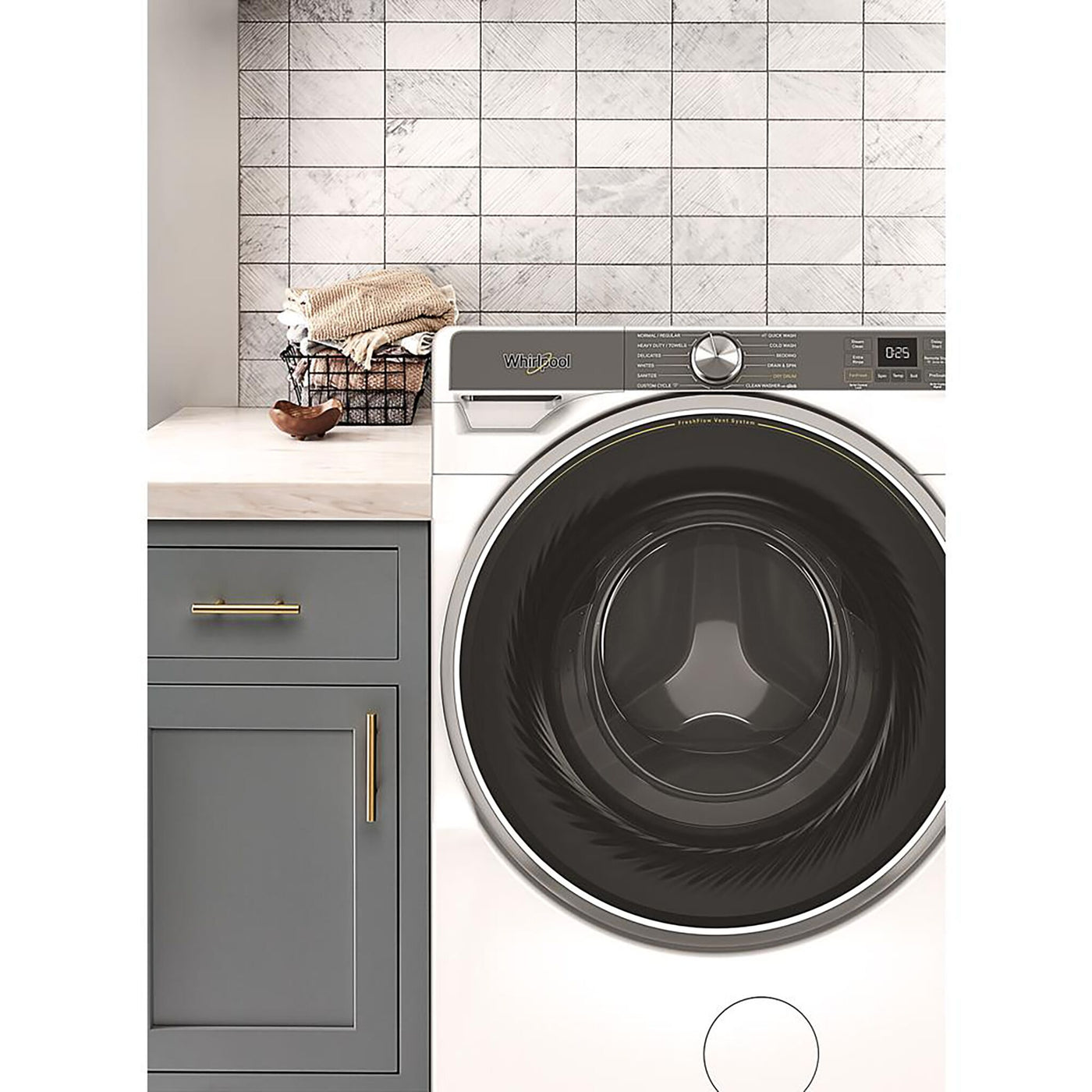 Whirlpool White Front-Load Washer with FreshFlow™ Vent System (5.8 Cu.Ft.) - WFW6720RW