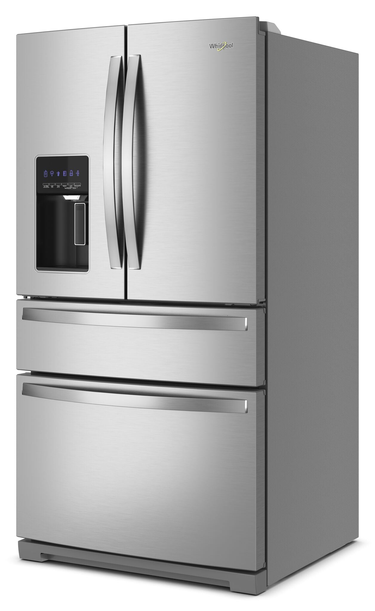 Whirlpool 35.75" 26 Cu. Ft. Fingerprint Resistant Stainless Steel 4-Door French Door Refrigerator - WRMF7736PZ