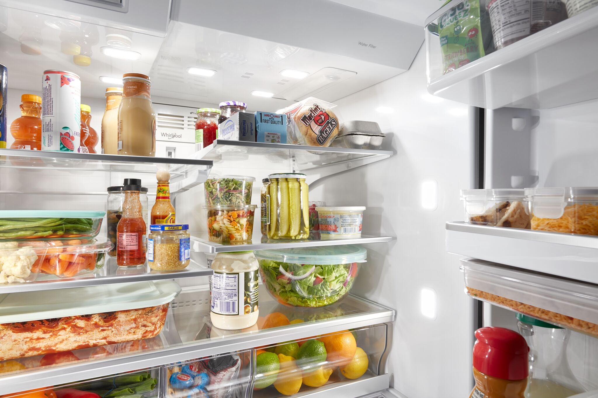 Whirlpool 35.75" 26 Cu. Ft. Fingerprint Resistant Stainless Steel 4-Door French Door Refrigerator - WRMF7736PZ