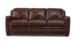 Wilmington Leather Sofa - Dark Brown