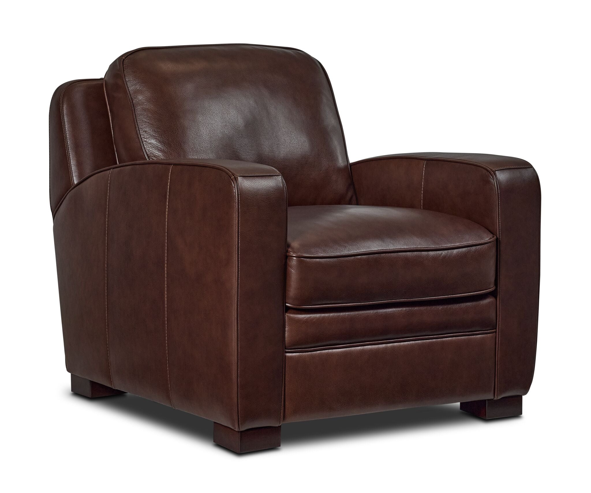 Wilmington Leather Sofa, Loveseat and Chair Set - Dark Brown