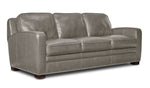 Wilmington Leather Sofa and Loveseat Set - Light Grey