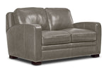 Wilmington Leather Loveseat - Light Grey
