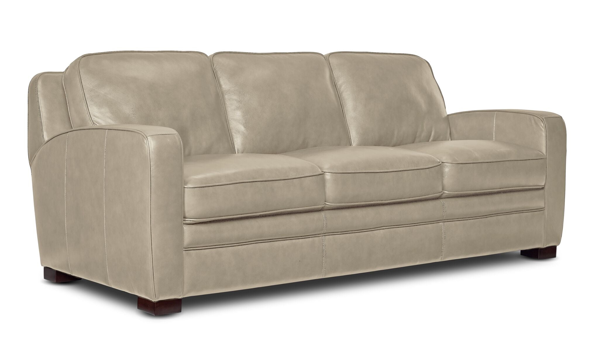Wilmington Leather Sofa and Loveseat Set - Ivory