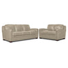 Wilmington Ens. Sofa et causeuse en cuir - ivoire