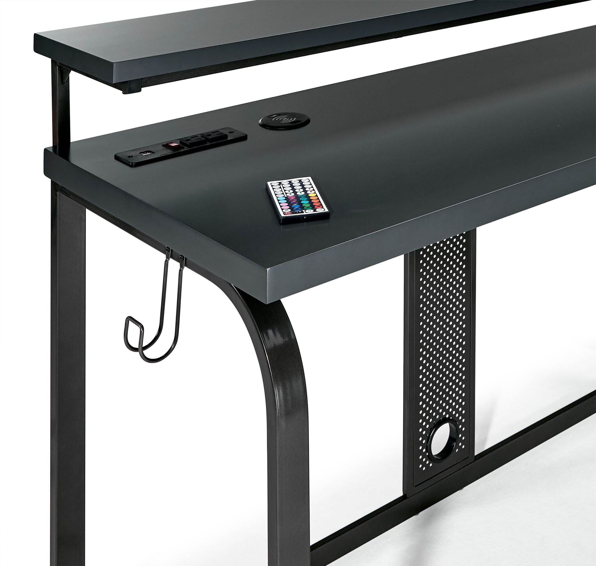 Zander II L-Shaped Gaming Computer Desk - Grey