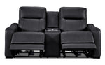 In Harmony - Zeppelin Power Reclining Loveseat - Dark Grey