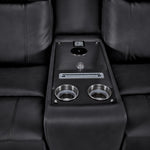 In Harmony - Zeppelin Power Reclining Loveseat - Dark Grey