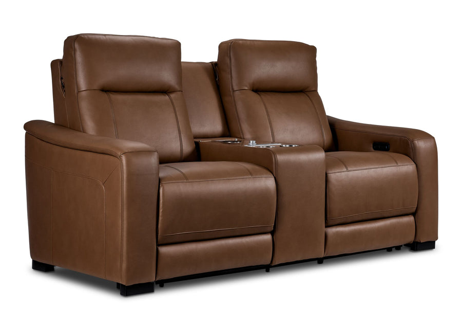 In Harmony - Zeppelin Power Reclining Loveseat - Tan