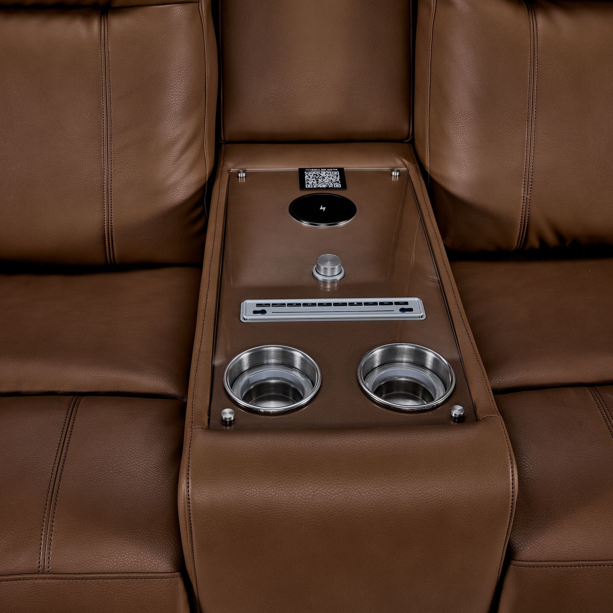 In Harmony - Zeppelin Power Reclining Loveseat - Tan