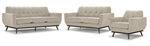 Ziva Sofa, Loveseat and Chair Set - Beige