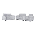 Zoey Power Reclining Sofa, Loveseat and Recliner Set - Snow