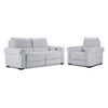 Zoey Ens. Sofa et fauteuil inclinables électriques - neige