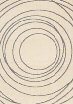 Sully 5'3" x 7'7" Circle Swirl Area Rug - Cream