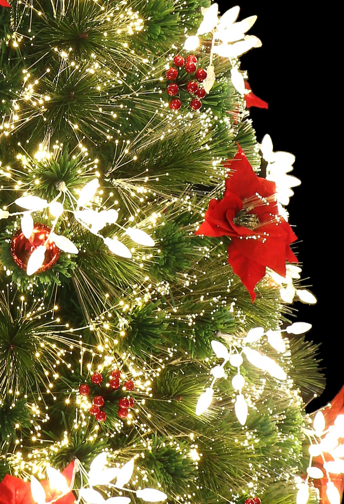 Oren 6ft Decorated Holiday Festive Fibre Optic Christmas Tree - Warm White