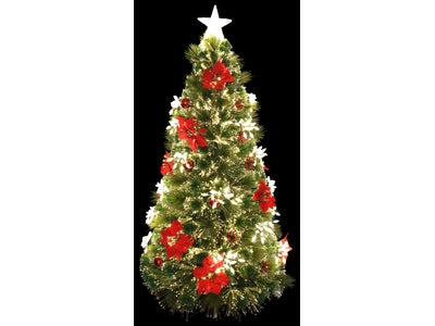 Oren 3ft Decorated Holiday Festive Fibre Optic Christmas Tree - Warm White