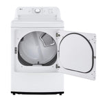 LG White Rear Control Energy Star Dryer with Sensor Dry (7.3 Cu. Ft) - DLE6100W