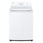 LG White Top Load Washer with Agitator and SlamProof® Glass Lid (4.8 Cu. Ft) -WT6105CW