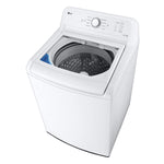 LG White Top Load Washer with Agitator and SlamProof® Glass Lid (4.8 Cu. Ft) -WT6105CW