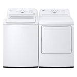 LG White Top Load Washer with Agitator and SlamProof® Glass Lid (4.8 Cu. Ft) -WT6105CW