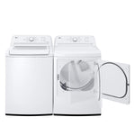 LG White Top Load Washer with Agitator and SlamProof® Glass Lid (4.8 Cu. Ft) -WT6105CW