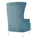 Bandini Velvet Accent Chair - Sea Blue