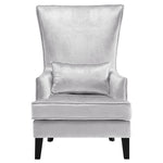 Bandini Velvet Accent Chair - Silver