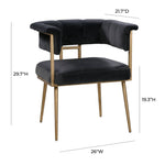 Aalwyn Velvet Dining Chair - Grey