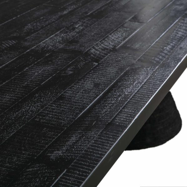 Montangu 120" Rope Dining Table -  Black