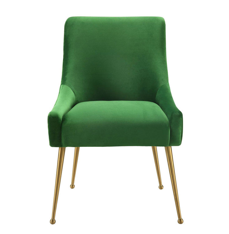 Aries Velvet Dining Chair - Green
