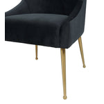 Aries Velvet Dining Chair - Black