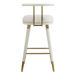 Foggia Vegan Leather Counter Stool - White