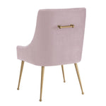 Aries Velvet Dining Chair - Blush