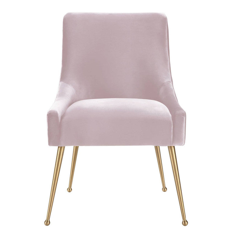 Aries Velvet Dining Chair - Blush