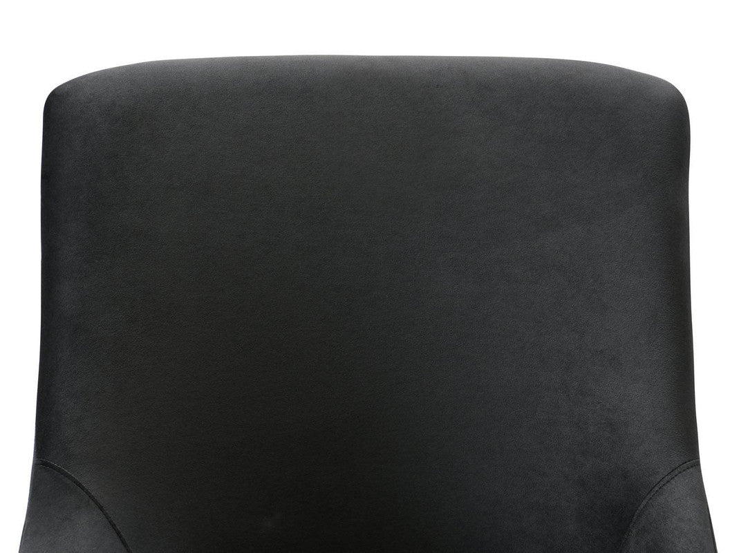 Aries Velvet Accent Chair - Black
