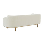 Turni Velvet Sofa - Cream