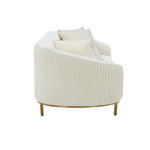 Turni Velvet Sofa - Cream