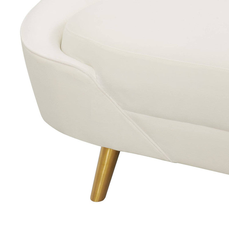 Blinkwater Velvet Sofa - Cream