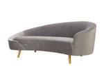Blinkwater Velvet Sofa - Grey
