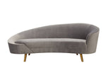 Blinkwater Velvet Sofa - Grey