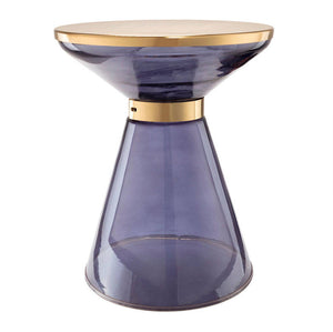 Bloore End Table - Glass/Gold